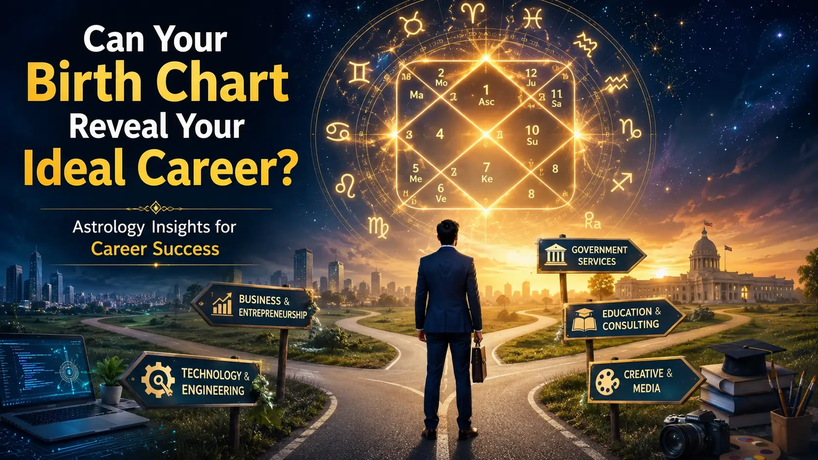 Read more about the article How Astrology Can Help You Choose the Right Career Path: A Complete Guide